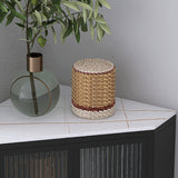 35.5 "H Modern Stone Buffet aparador 2 Puertas de vidrio Servidor de buffet de comedor