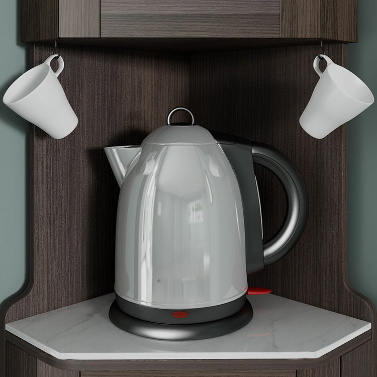 Servitore moderno a buffet in pietra 81 "H Porte in vetro Server a buffet per la sala da pranzo