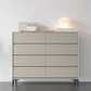 Modern Engineered Wood Buffet Sideboard 39.3"H 8-Drawer Buffet Server in Gray
