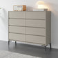 Modern Engineered Wood Buffet Sideboard 39.3"H 8-Drawer Buffet Server in Gray