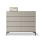 Modern Engineered Wood Buffet Sideboard 39.3"H 8-Drawer Buffet Server in Gray