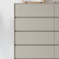 Modern Engineered Wood Buffet Sideboard 39.3"H 8-Drawer Buffet Server in Gray