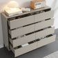 Modern Engineered Wood Buffet Sideboard 39.3"H 8-Drawer Buffet Server in Gray