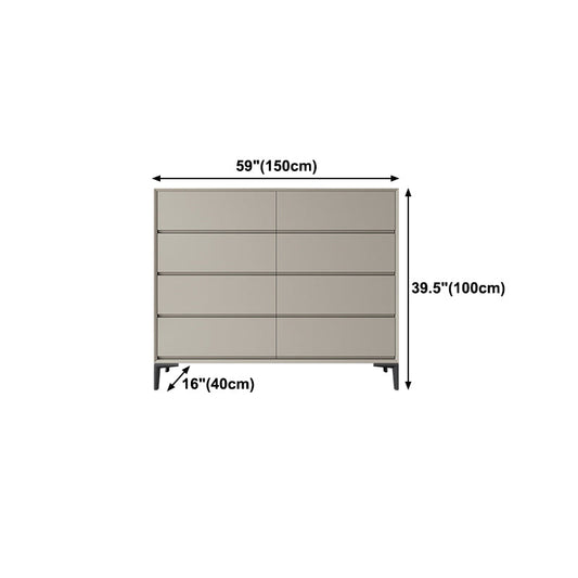 Servitore a buffet in legno moderno ingegnerizzato 39.3 "H 8-Drawer Buffet Server in grigio