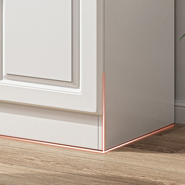 Server da pranzo bianco per soggiorno moderno ingegnerizzato in legno ingegnerizzato 32 "H