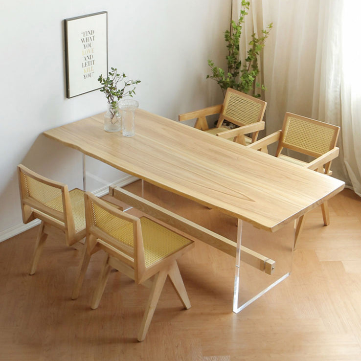 Modern Brown Solid Wood Table Specialty Dining Table for Home