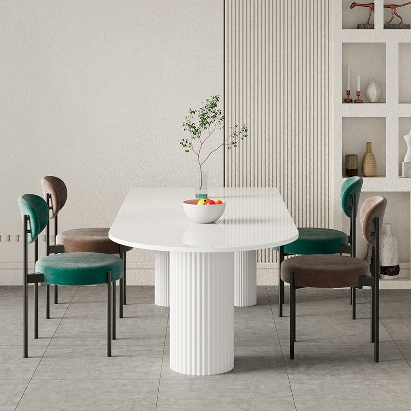 Simplicity Style 3-foot Furniture Stone Dining Room Collection 47.2"L x 27.6"W x 29.5"H Without Chairs Clearhalo 'Dining Tables & Seating' 'Dining Tables' 'dining_table' 'furn' 'furn_dining_table' 'Furniture' 'Kitchen & Dining Furniture' 5785322