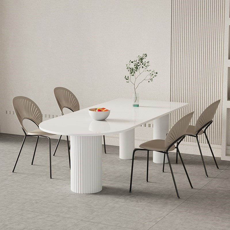 Simplicity Style 3-foot Furniture Stone Dining Room Collection 63"L x 27.6"W x 29.5"H Without Chairs Clearhalo 'Dining Tables & Seating' 'Dining Tables' 'dining_table' 'furn' 'furn_dining_table' 'Furniture' 'Kitchen & Dining Furniture' 5785323