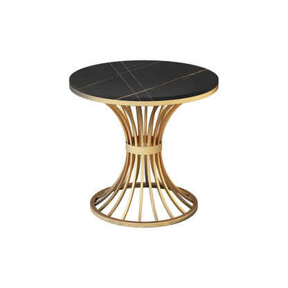 Mesa de lujo tradicional de lujo Mesa de piedra sinterizada con pedestal