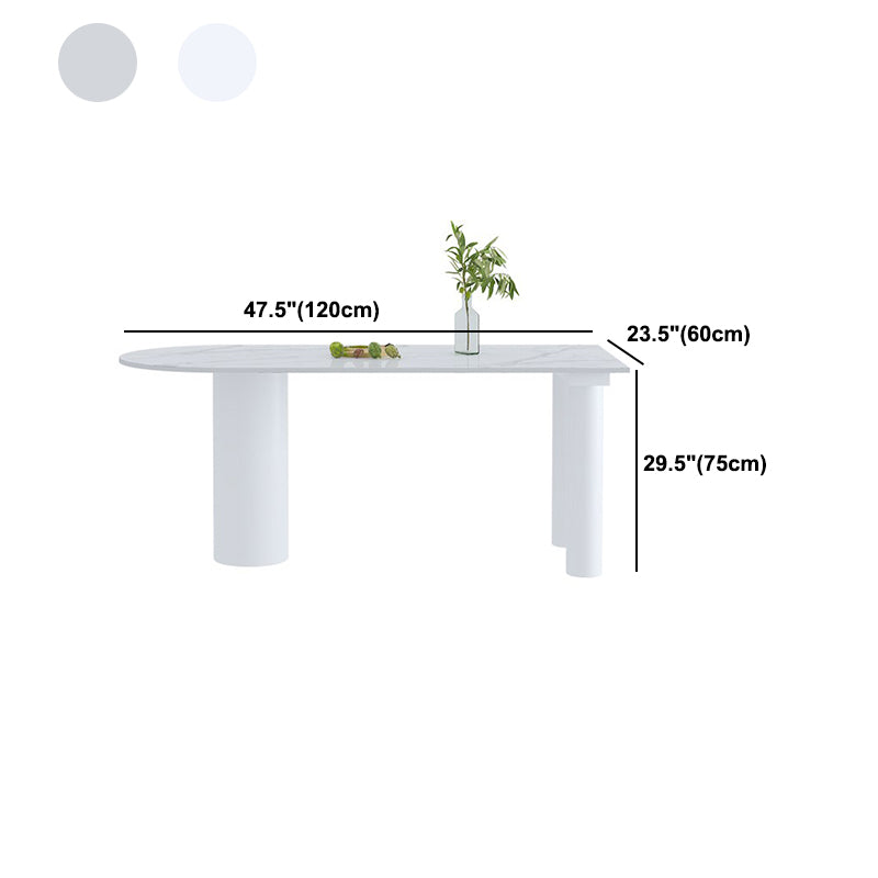 Contemporary Dining Table Stone 3-foot Furniture for Dining Room Clearhalo 'Dining Tables & Seating' 'Dining Tables' 'dining_table' 'furn' 'furn_dining_table' 'Furniture' 'Kitchen & Dining Furniture' 5785410