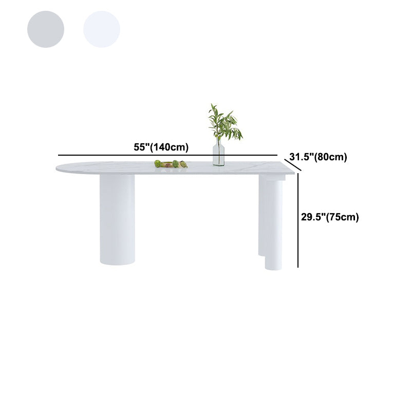 Contemporary Dining Table Stone 3-foot Furniture for Dining Room Clearhalo 'Dining Tables & Seating' 'Dining Tables' 'dining_table' 'furn' 'furn_dining_table' 'Furniture' 'Kitchen & Dining Furniture' 5785411