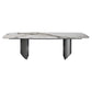 Metal Contemporary Rectangular Table Sintered Stone Top Table for Dining Room and Kitchen