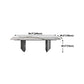 Metal Contemporary Rectangular Table Sintered Stone Top Table for Dining Room and Kitchen