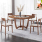 Contemporary Turntable Round Dining Table Ash Wood Sled Base Dining Table 70.9"L x 70.9"W x 29.5"H Without Chairs Clearhalo 'Dining Tables & Seating' 'Dining Tables' 'dining_table' 'furn' 'furn_dining_table' 'Furniture' 'Kitchen & Dining Furniture' 5785446