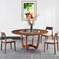 Contemporary Turntable Round Dining Table Ash Wood Sled Base Dining Table 59.1"L x 59.1"W x 29.5"H Without Chairs Clearhalo 'Dining Tables & Seating' 'Dining Tables' 'dining_table' 'furn' 'furn_dining_table' 'Furniture' 'Kitchen & Dining Furniture' 5785448