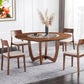 Contemporary Turntable Round Dining Table Ash Wood Sled Base Dining Table Clearhalo 'Dining Tables & Seating' 'Dining Tables' 'dining_table' 'furn' 'furn_dining_table' 'Furniture' 'Kitchen & Dining Furniture' 5785456
