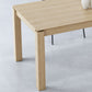 Mesa de comedor de 4 patas Mesa de comedor de madera maciza con patas de acabado natural