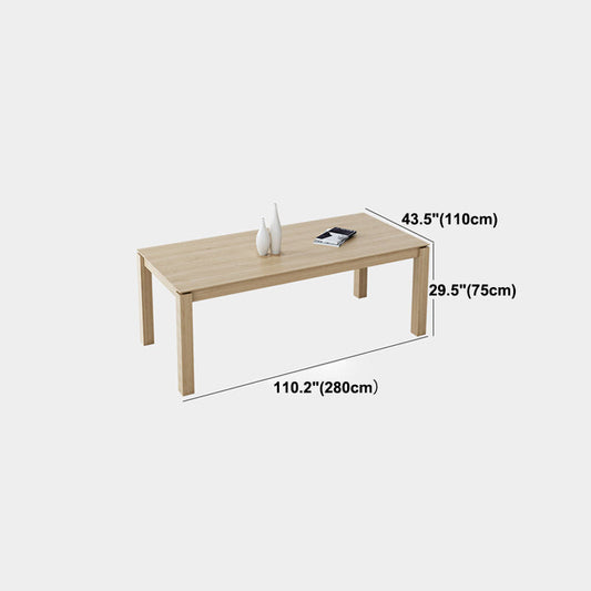 4 Legs Dining Table Solid Wood Dining Table with Natural Finish Legs