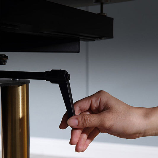 Round Dining Table with Leaf Extension Modern Stone White Top Pedestal Table