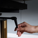 Round Dining Table with Leaf Extension Modern Stone White Top Pedestal Table