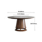 Mesa de comedor convertible moderna Mesa de pedestal de madera de ceniza marrón