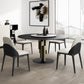 Contemporary Round Dining Table Sintered Stone Top Pedestal Table