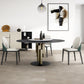 Contemporary Round Dining Table Sintered Stone Top Pedestal Table