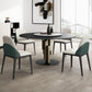 Contemporary Round Dining Table Sintered Stone Top Pedestal Table
