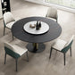 Contemporary Round Dining Table Sintered Stone Top Pedestal Table