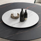 Contemporary Round Dining Table Sintered Stone Top Pedestal Table