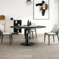 Contemporary Round Dining Table Sintered Stone Top Pedestal Table