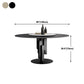 Contemporary Round Dining Table Sintered Stone Top Pedestal Table