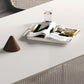 Modern White Stone Top Table Rectangle Dining Table for Kitchen Use