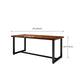 Rectangle Industrial Brown Dining Table Solid Wood and Metal Trestle Base Dining Table Clearhalo 'Dining Tables & Seating' 'Dining Tables' 'dining_table' 'furn' 'furn_dining_table' 'Furniture' 'Kitchen & Dining Furniture' 5785612