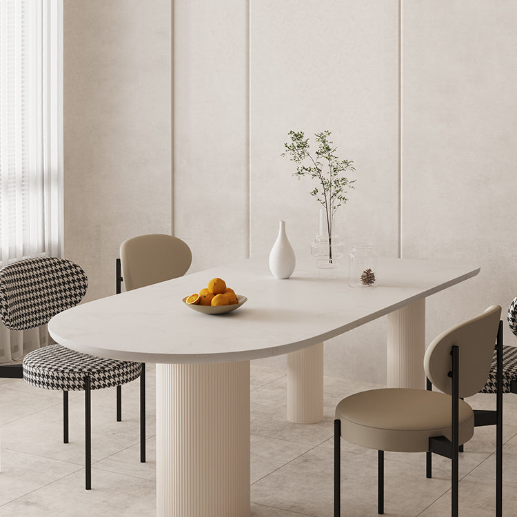 Free Form Table Modern Stone Top Dining Table with 3 Legs for Home Clearhalo 'Dining Tables & Seating' 'Dining Tables' 'dining_table' 'furn' 'furn_dining_table' 'Furniture' 'Kitchen & Dining Furniture' 5785665