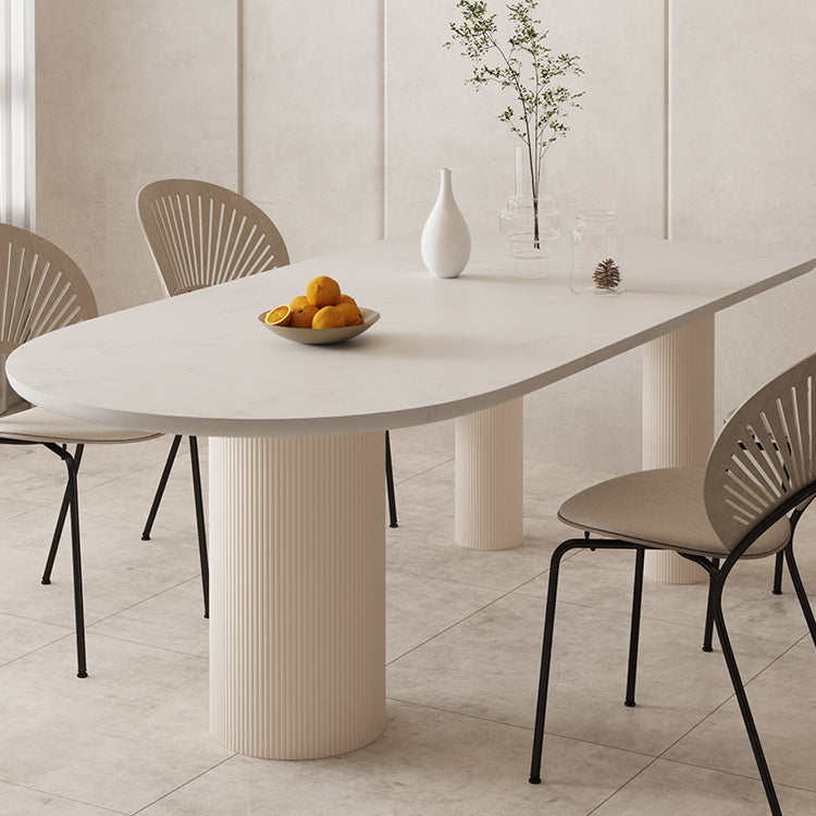 Free Form Table Modern Stone Top Dining Table with 3 Legs for Home Clearhalo 'Dining Tables & Seating' 'Dining Tables' 'dining_table' 'furn' 'furn_dining_table' 'Furniture' 'Kitchen & Dining Furniture' 5785666