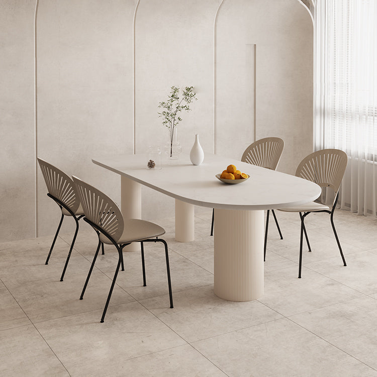 Free Form Table Modern Stone Top Dining Table with 3 Legs for Home Clearhalo 'Dining Tables & Seating' 'Dining Tables' 'dining_table' 'furn' 'furn_dining_table' 'Furniture' 'Kitchen & Dining Furniture' 5785667