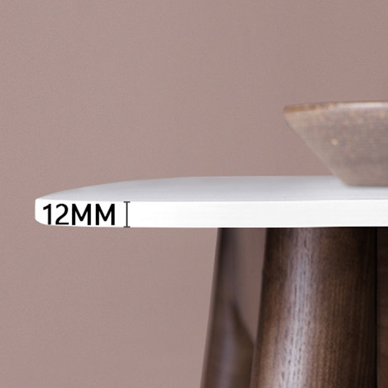 Tavolo da pranzo rettangolo bianco top-secolo moderno tavolo da base di cavalletto in stile moderno