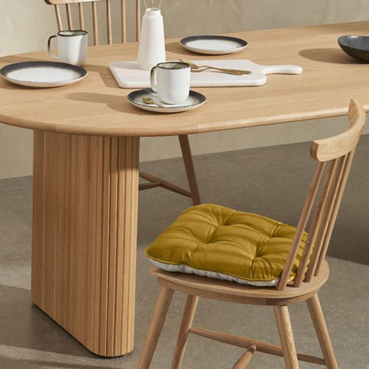Contemporary Style Dining Table Solid Wood Brown Table for Home Kitchen