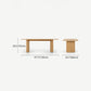Contemporary Style Dining Table Solid Wood Brown Table for Home Kitchen