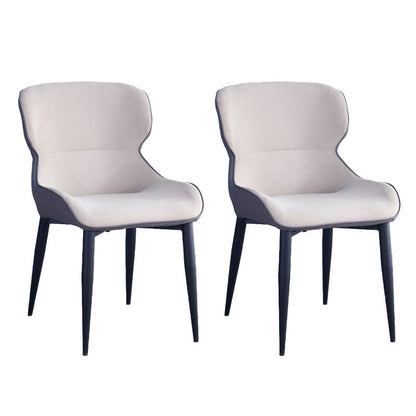 Faux Leather Side Chair Industrial Style Arm Wingback Side Chair for Kitchen