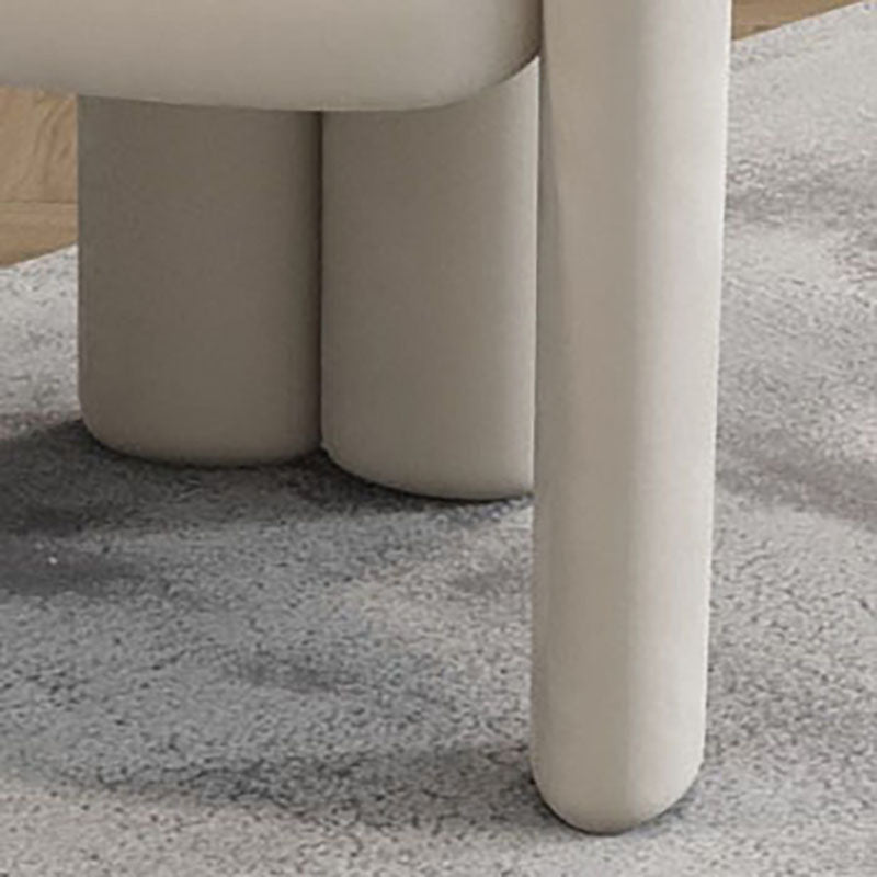 Matte Finish Dining Chair Designer Style Velvet Restaurant Arm Chair