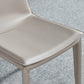 Leather Dining Side Chair Modern Design Armless Solid Back Chair