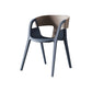 Scandinavian Open Back Side Chair Plastic Arm Chair for Home Use