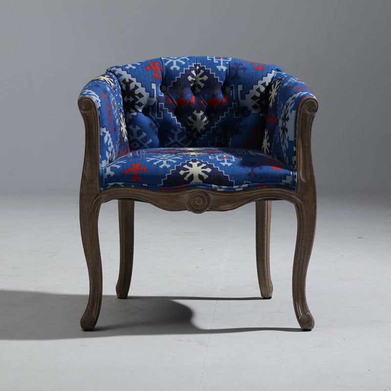 Farmhouse Fabric Home Arm Chair Matte Finish Solid Back Dining Chair Blue 1 Piece Clearhalo 'Dining Chairs' 'Dining Tables & Seating' 'dining_chair' 'furn' 'furn_dining_chair' 'Furniture' 'Kitchen & Dining Furniture' 5785870