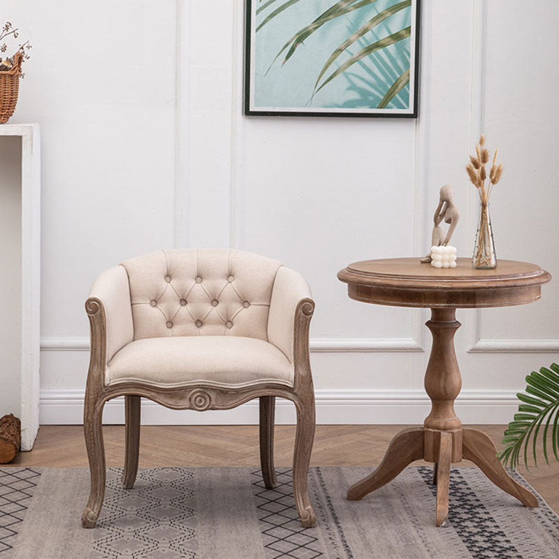 Farmhouse Fabric Home Arm Chair Matte Finish Solid Back Dining Chair Clearhalo 'Dining Chairs' 'Dining Tables & Seating' 'dining_chair' 'furn' 'furn_dining_chair' 'Furniture' 'Kitchen & Dining Furniture' 5785871