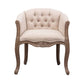 Farmhouse Fabric Home Arm Chair Matte Finish Solid Back Dining Chair Beige 1 Piece Clearhalo 'Dining Chairs' 'Dining Tables & Seating' 'dining_chair' 'furn' 'furn_dining_chair' 'Furniture' 'Kitchen & Dining Furniture' 5785881