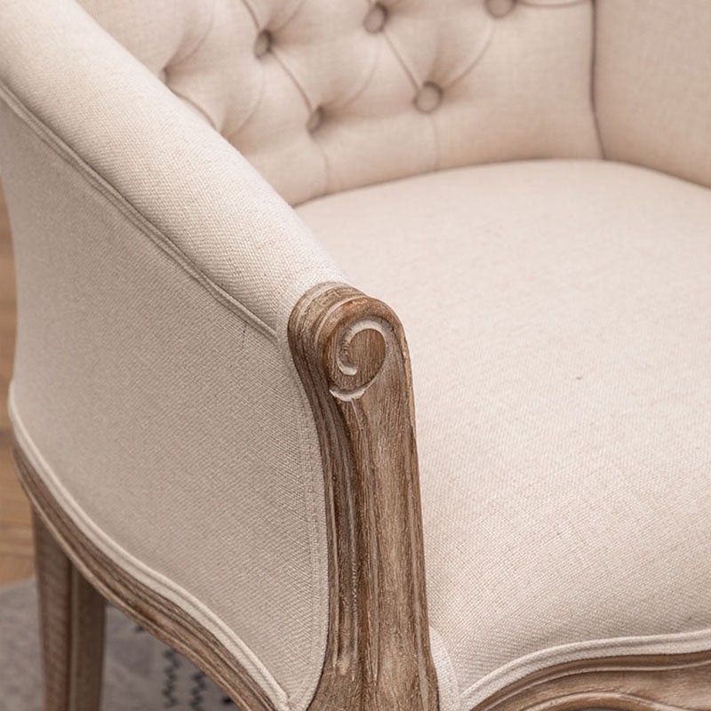 Farmhouse Fabric Home Arm Chair Matte Finish Solid Back Dining Chair Clearhalo 'Dining Chairs' 'Dining Tables & Seating' 'dining_chair' 'furn' 'furn_dining_chair' 'Furniture' 'Kitchen & Dining Furniture' 5785882