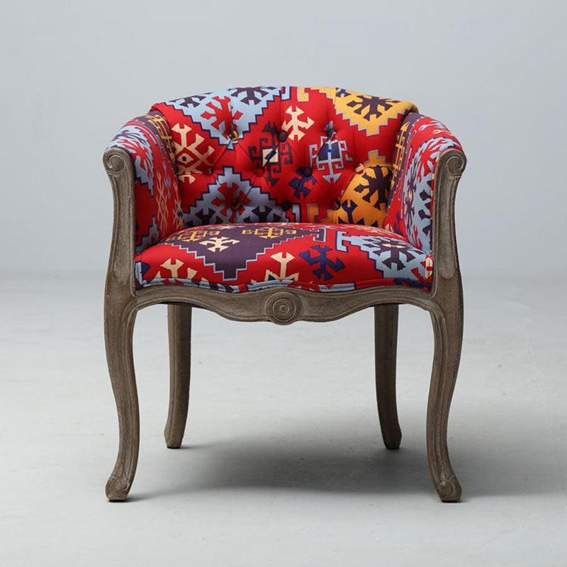 Farmhouse Fabric Home Arm Chair Matte Finish Solid Back Dining Chair Red 1 Piece Clearhalo 'Dining Chairs' 'Dining Tables & Seating' 'dining_chair' 'furn' 'furn_dining_chair' 'Furniture' 'Kitchen & Dining Furniture' 5785883