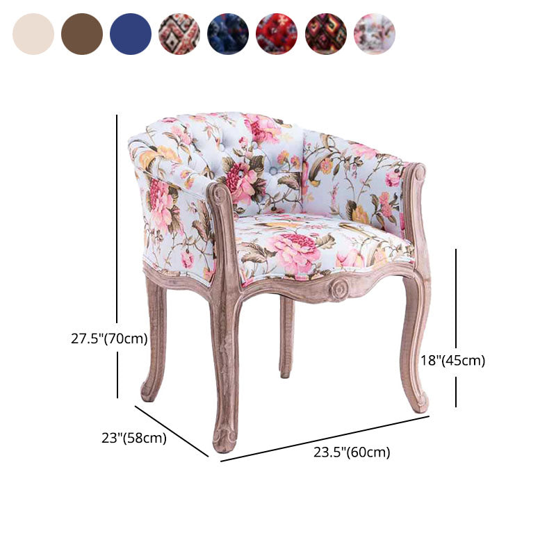 Farmhouse Fabric Home Arm Chair Matte Finish Solid Back Dining Chair Clearhalo 'Dining Chairs' 'Dining Tables & Seating' 'dining_chair' 'furn' 'furn_dining_chair' 'Furniture' 'Kitchen & Dining Furniture' 5785886